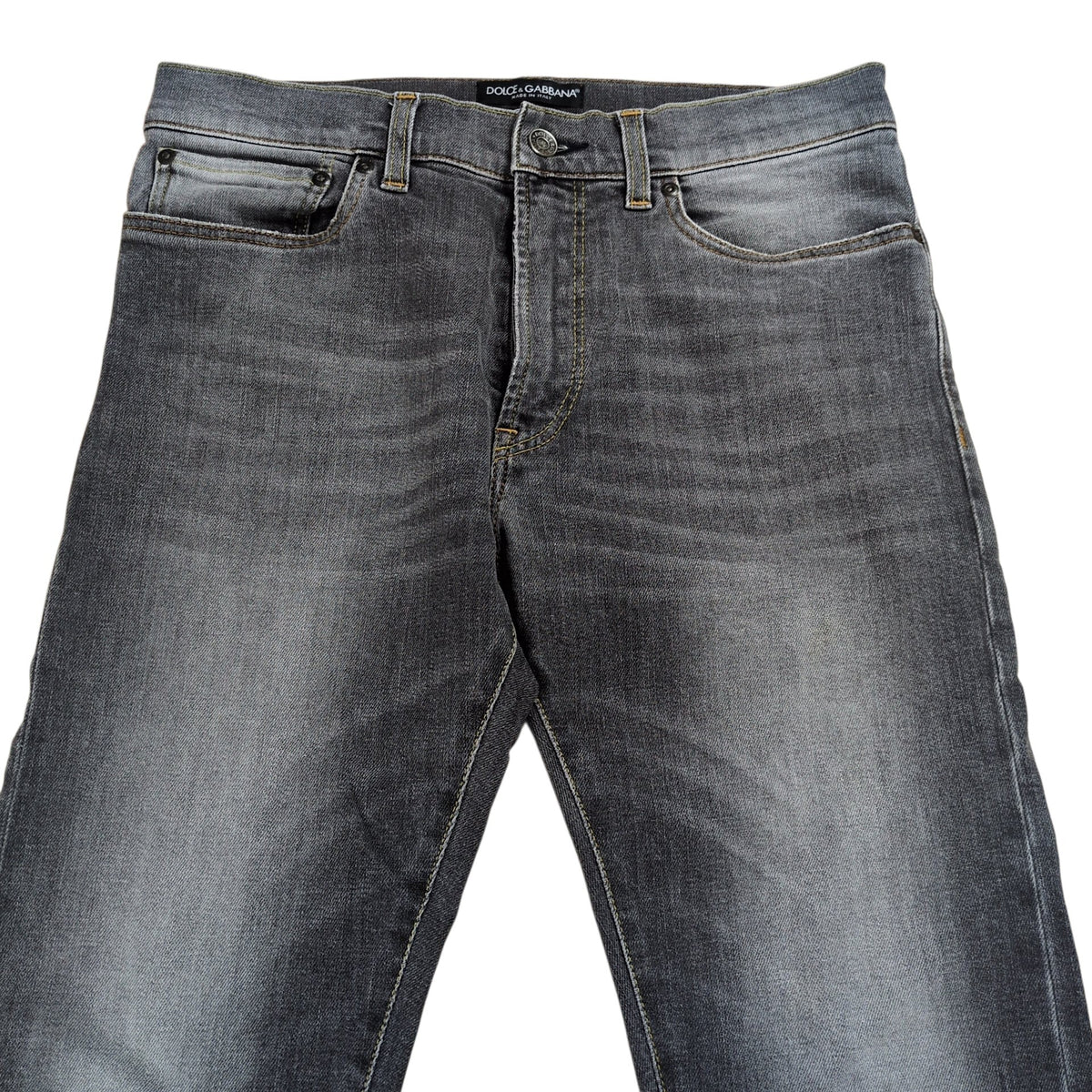 DOLCE&GABBANA Gray Washed Skinny Jeans Size 46