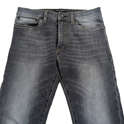 DOLCE&GABBANA Gray Washed Skinny Jeans Size 46