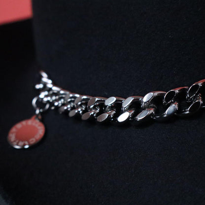 Stella McCartney Black Wool Chain Design Asymmetric Size 57