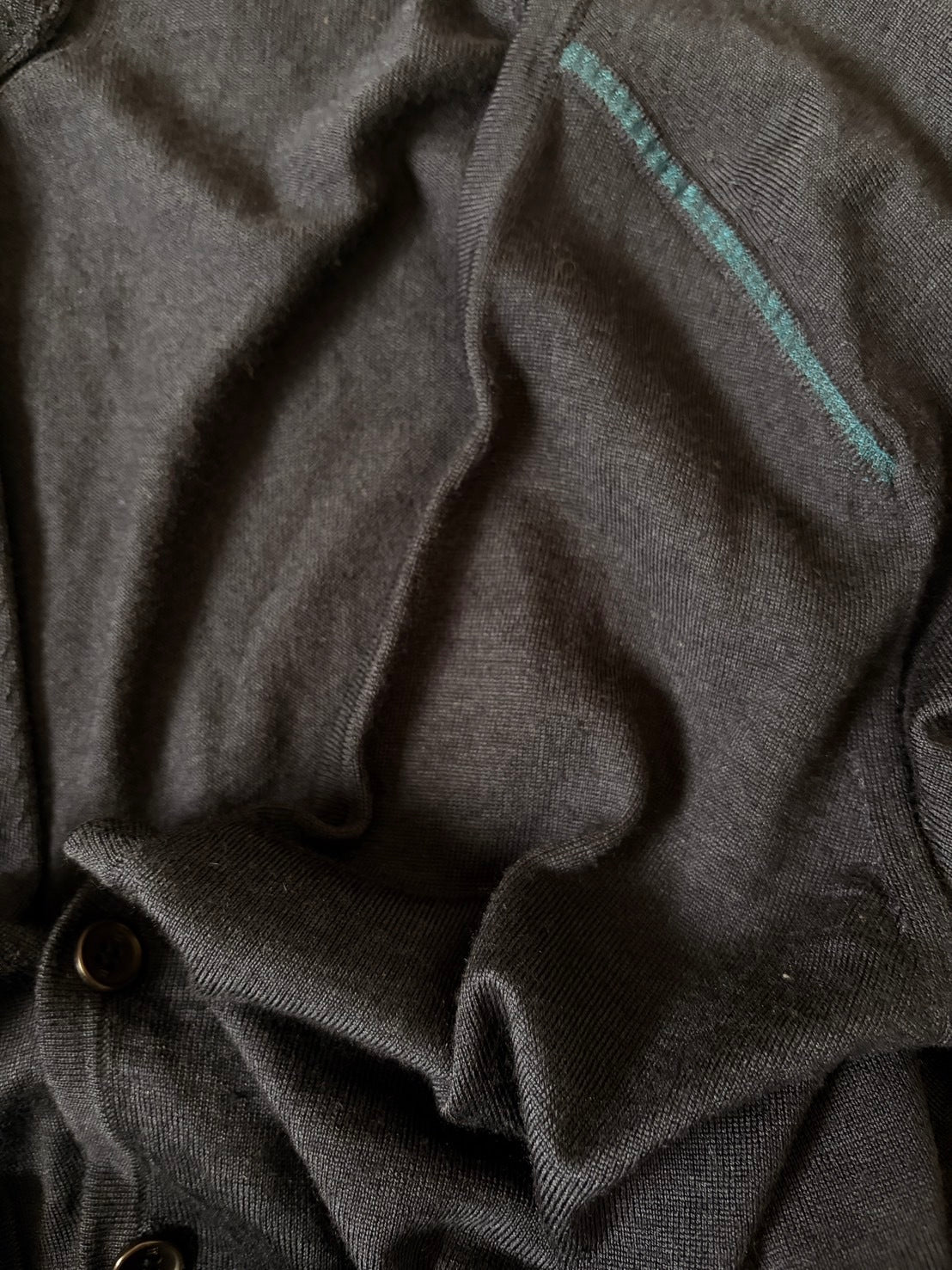 BALENCIAGA AW12 Wool Silk Panel Knit Cardigan Navy Size XS