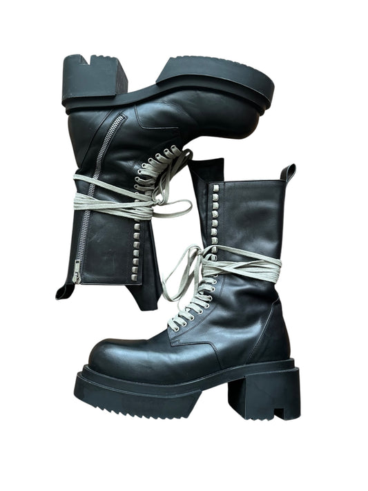 rick owens SS23 Army Long Bogun Boots