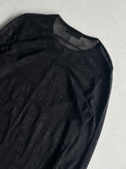 Givenchy Black See-Through Henley Shirt Size XXS