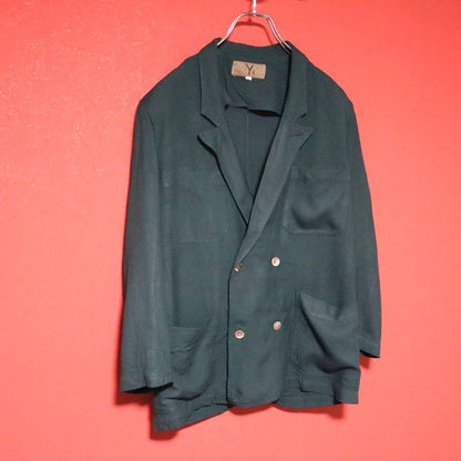 Yohji Yamamoto 80s Vintage Green Double-breasted Size 9