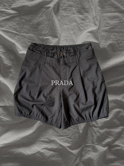 PRADA SS09 Virgin Wool Tailored Shorts Gray Size S