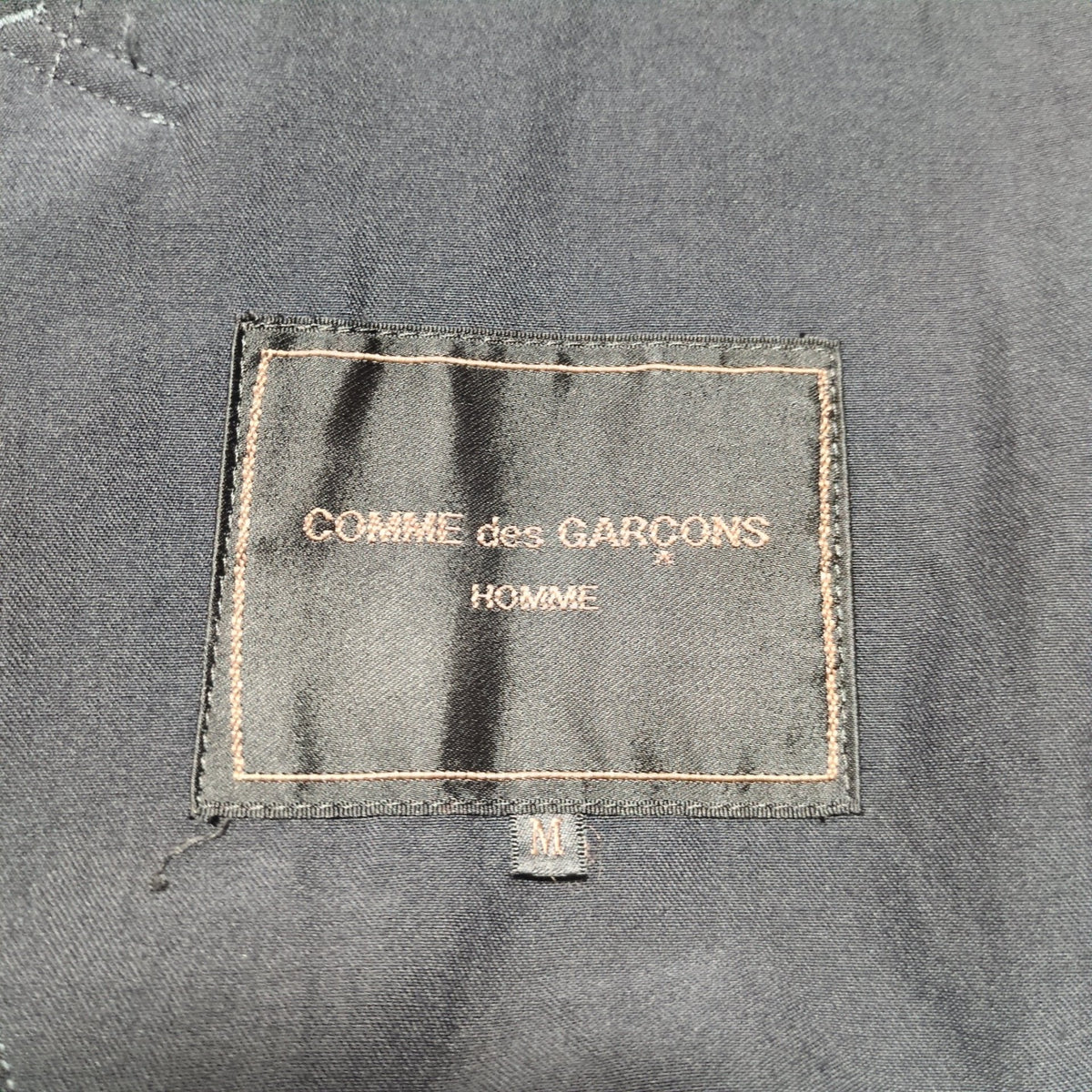 COMME des GARCONS HOMME 96AW Wool Hooded Coat Navy Size M