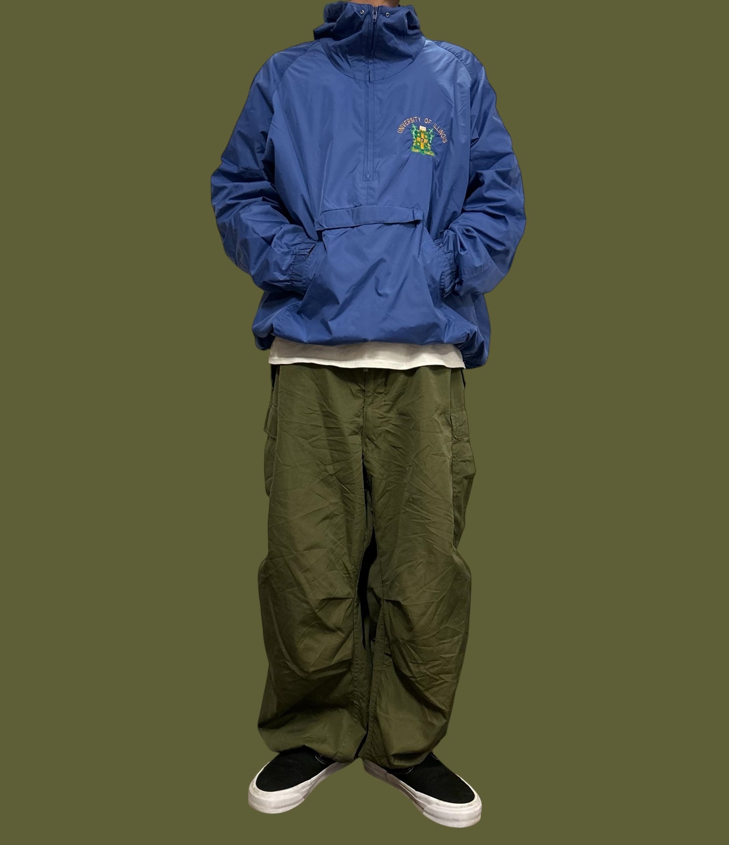 Wool Rich 80'S anorakparka Blue Size XXL