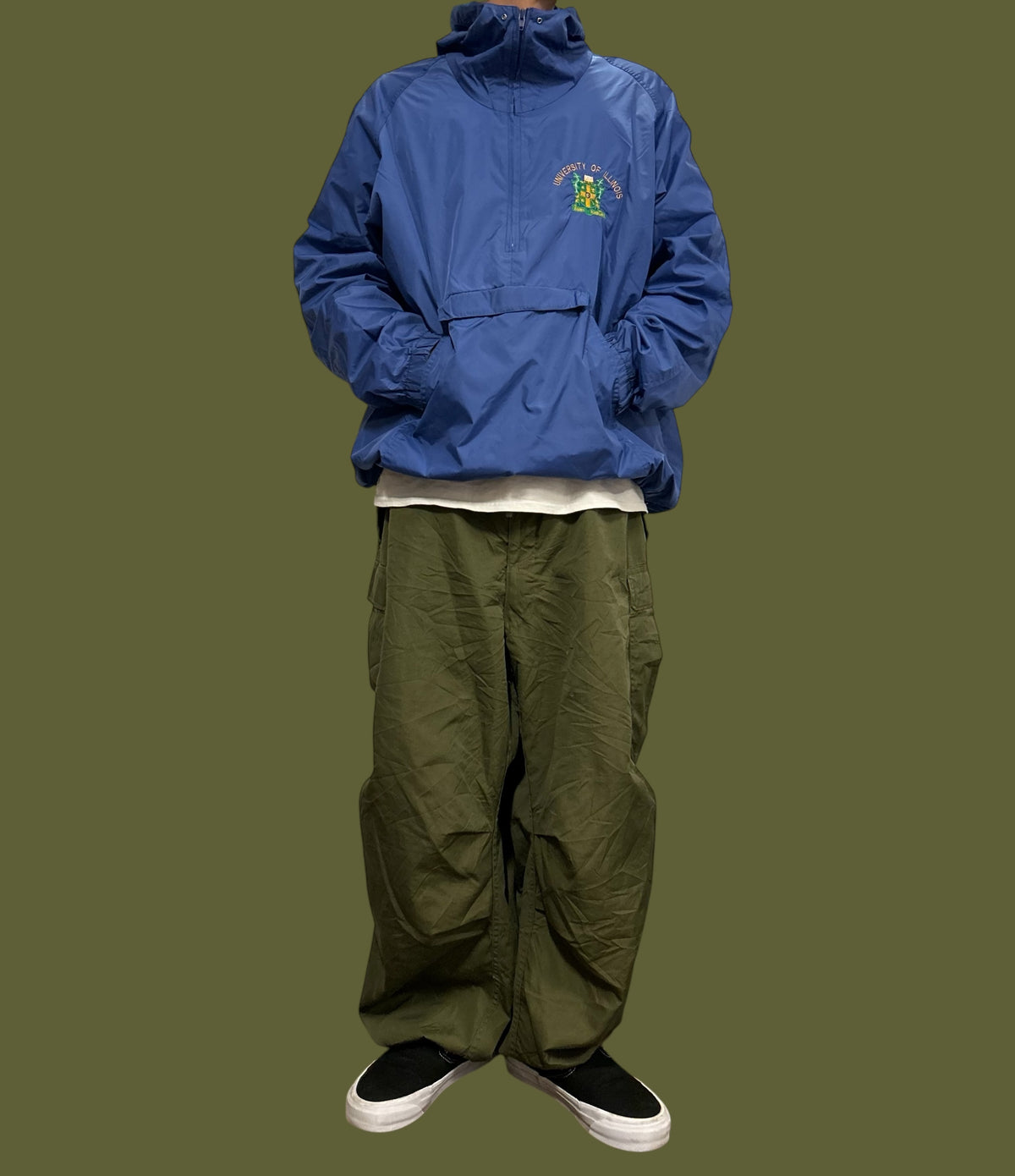 Wool Rich 80'S anorakparka Blue Size XXL