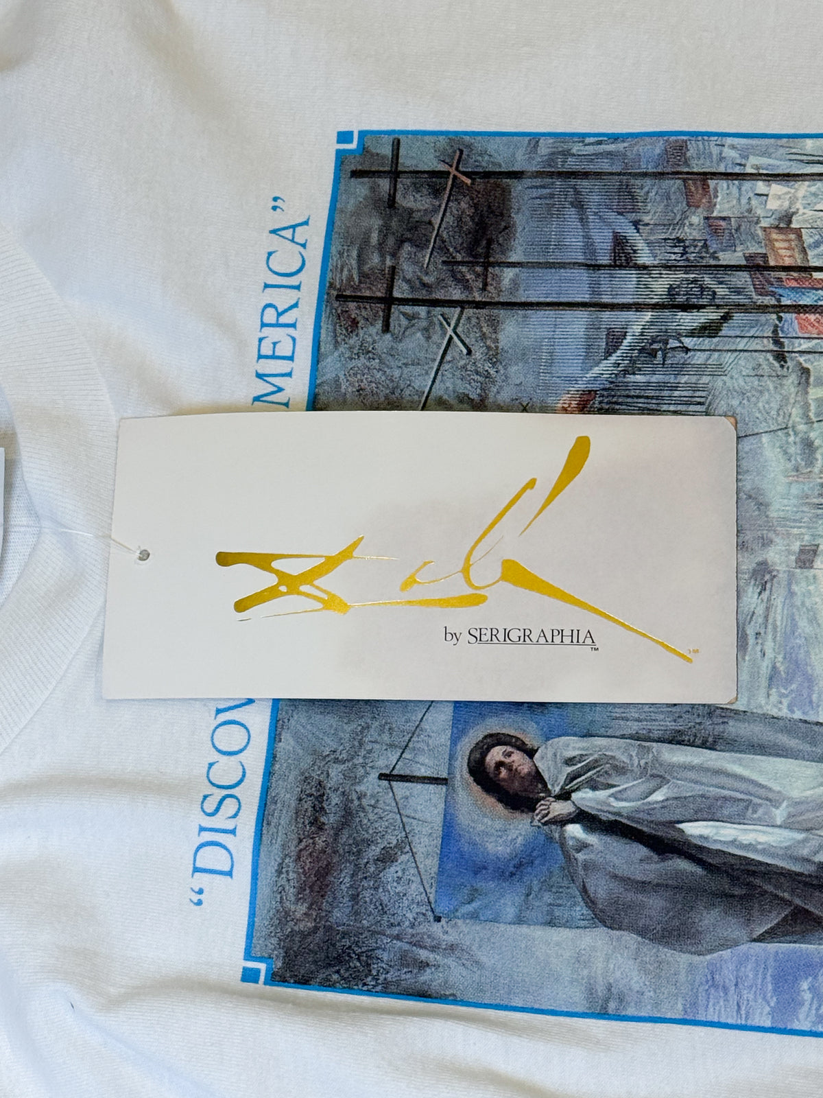 Salvador Dali 90s Dead Stock Discovery of Art White Size XL