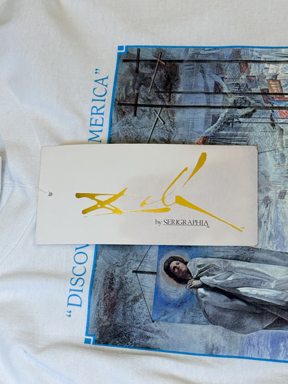 Salvador Dali 90s Dead Stock Discovery of Art White Size XL