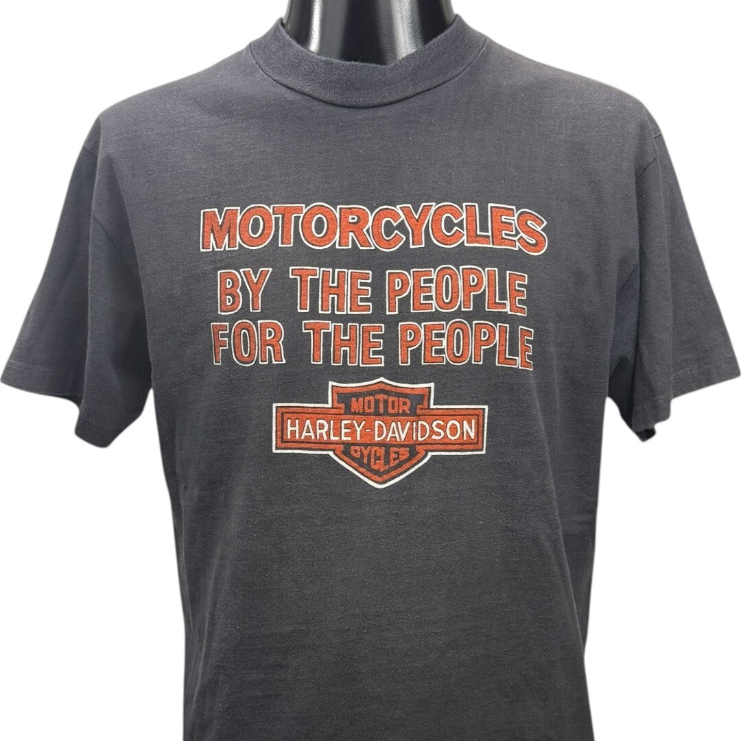 HARLEY DAVIDSON 80s St. Joe Hanes Beefy-T Single Size L