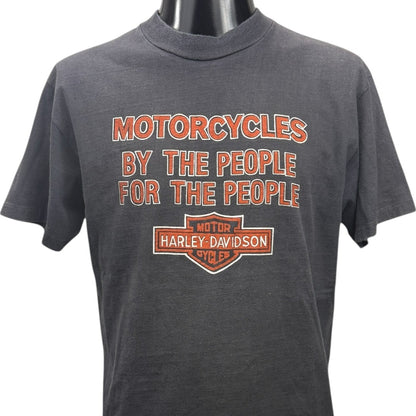 HARLEY DAVIDSON 80s St. Joe Hanes Beefy-T Single Size L