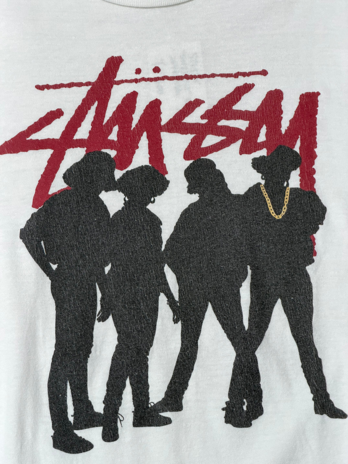STUSSY CUSTOMADE "J.J. FAD" T-Shirt White Size XL