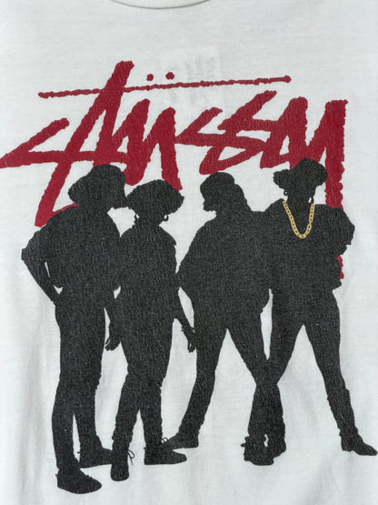 STUSSY CUSTOMADE "J.J. FAD" T-Shirt White Size XL