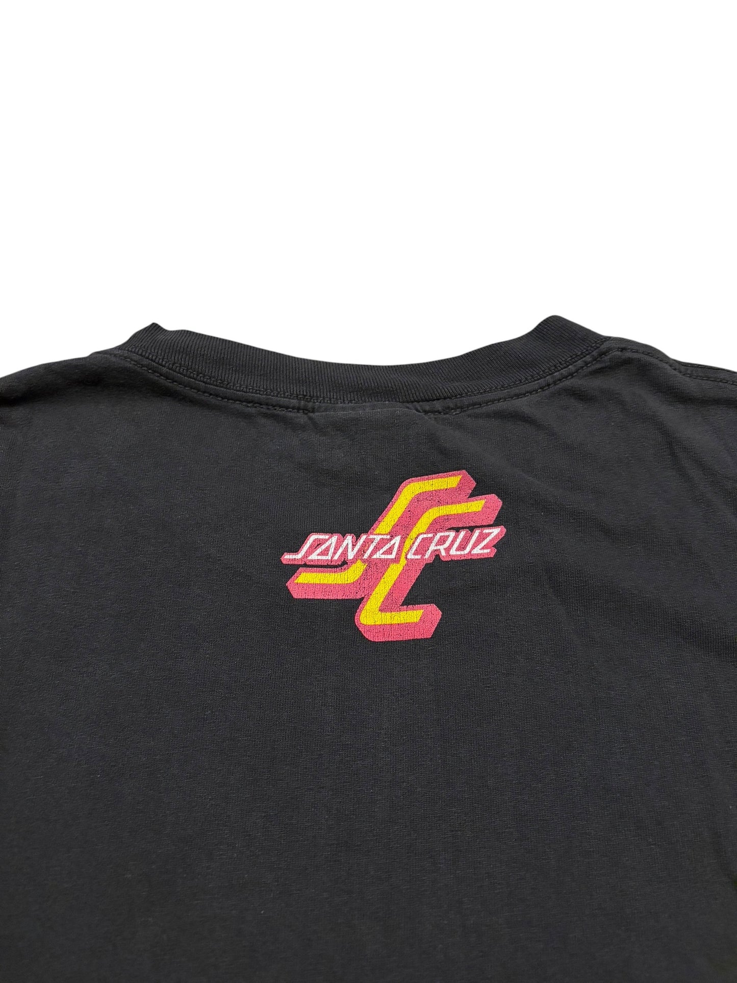SANTA CRUZ Y2K Strip Neon Logo T-Shirt Black Size XXL