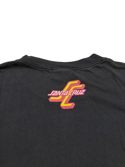 SANTA CRUZ Y2K Strip Neon Logo T-Shirt Black Size XXL