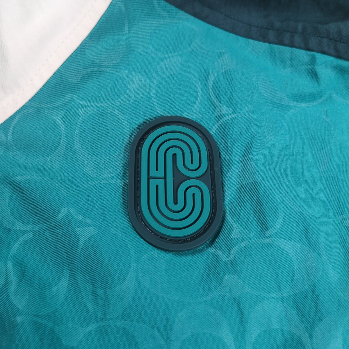 COACH Signature Logo Color Block Track Jacket Green Size S