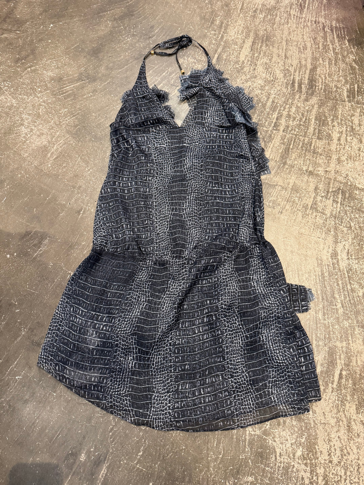 Room SERVICE Black Crocodile Polyester Size S