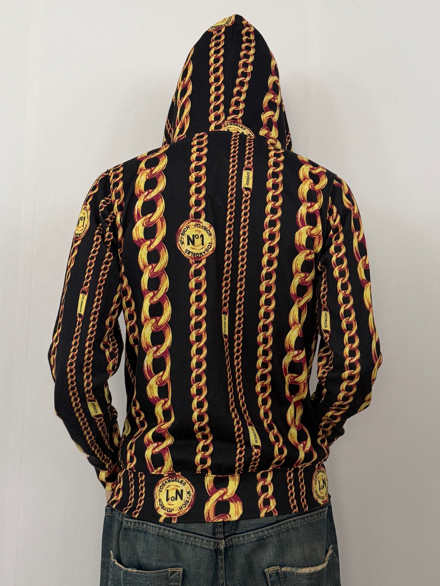 Joyrich Multi Graphic Double Zip Hoodie Polyester Size S