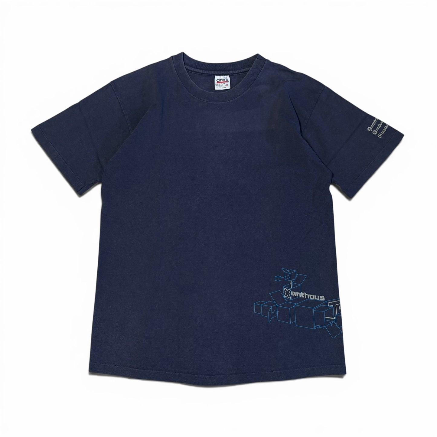 Vintage 90s Anvil "XTC" Single Stitch T-Shirt Blue Size M