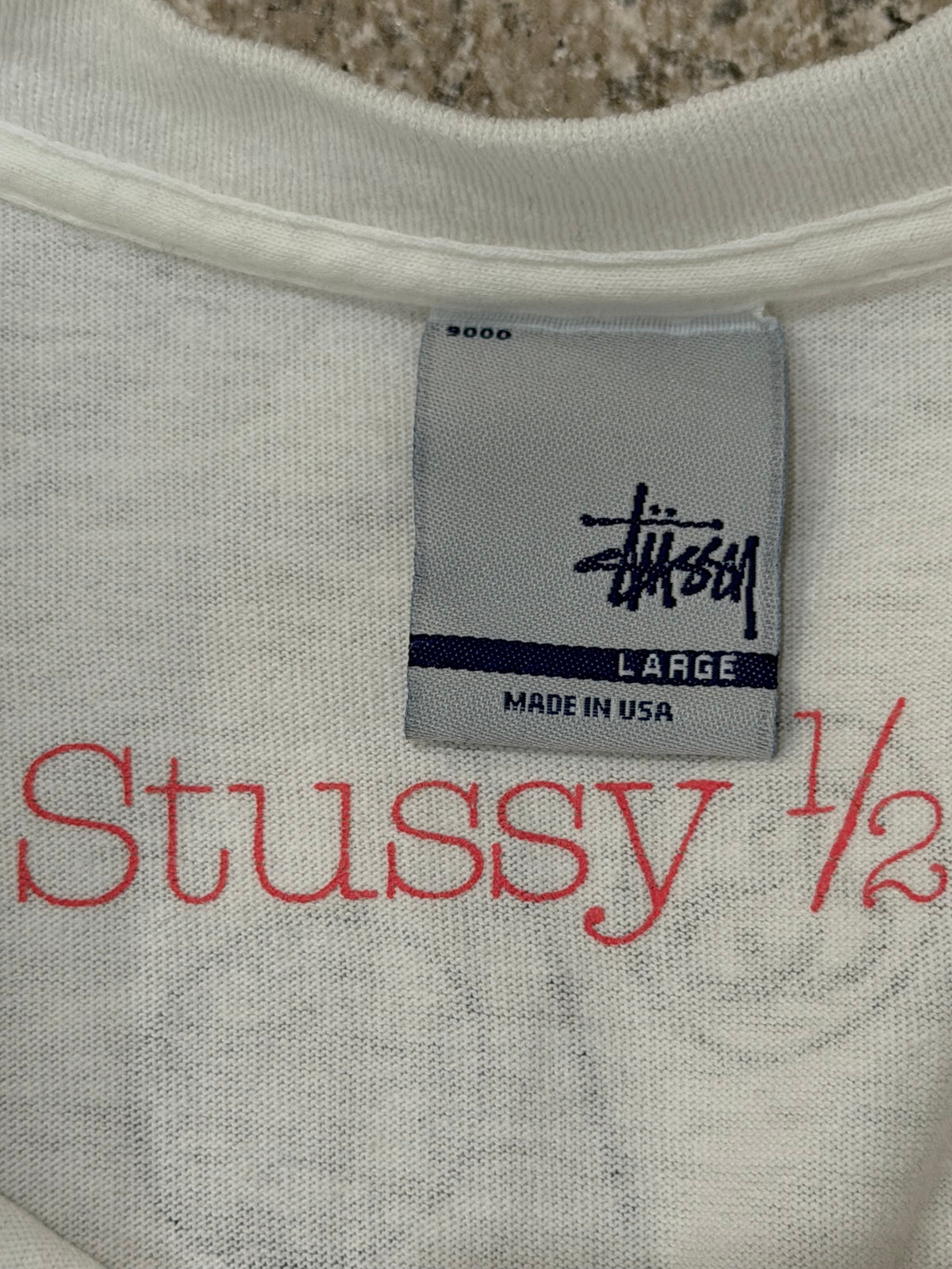 STUSSY x FINESSE "S1/2" T-Shirt White Size L