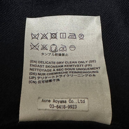 Acne Studios Dark Navy Wool Overcoat Shirt Chest Pockets Coat Size 46