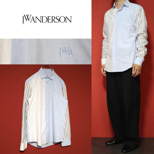 Vintage J.W. Anderson Embroidered Stripe Shirt White Size 48