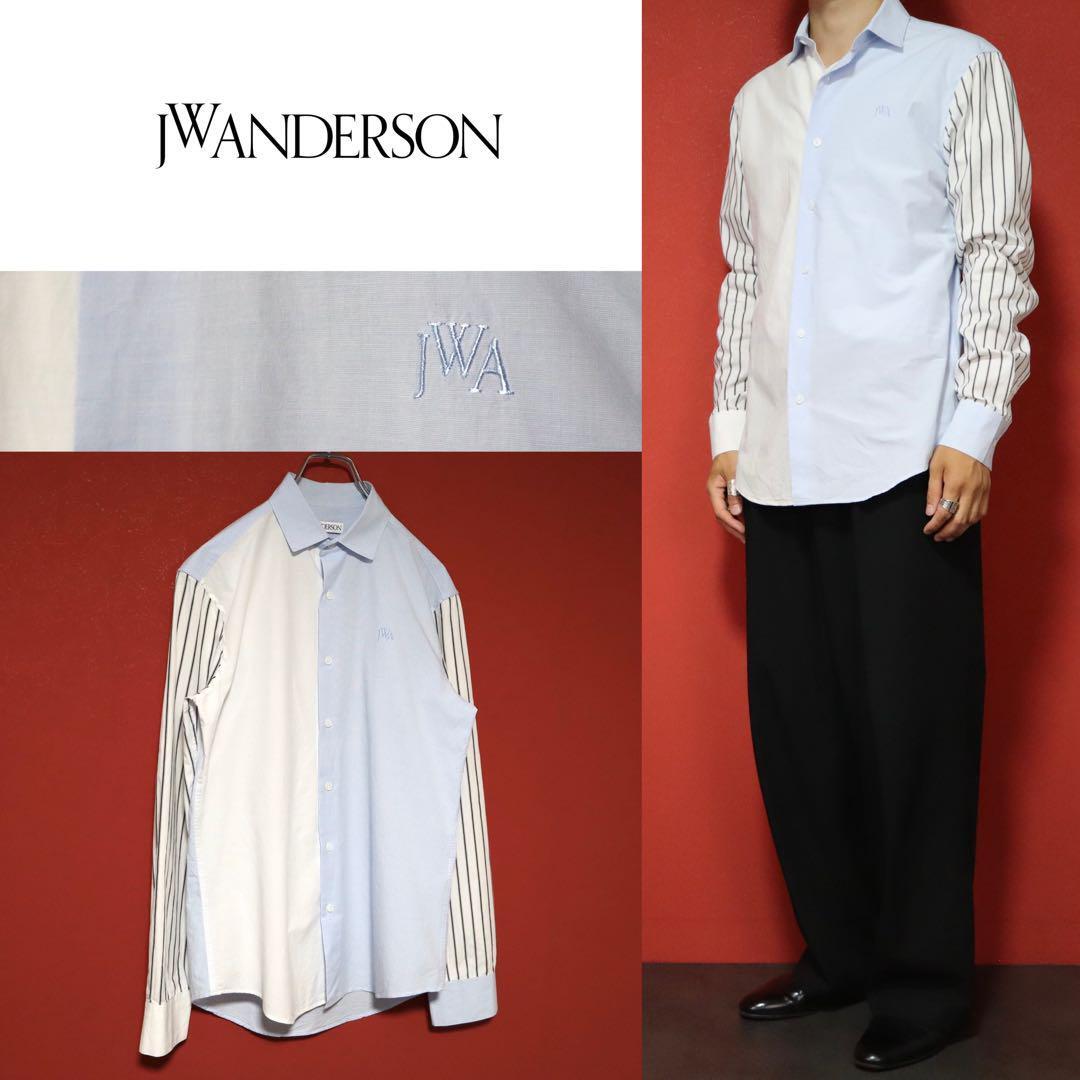 Vintage J.W. Anderson Embroidered Stripe Shirt White Size 48