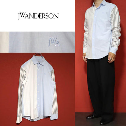 Vintage J.W. Anderson Embroidered Stripe Shirt White Size 48