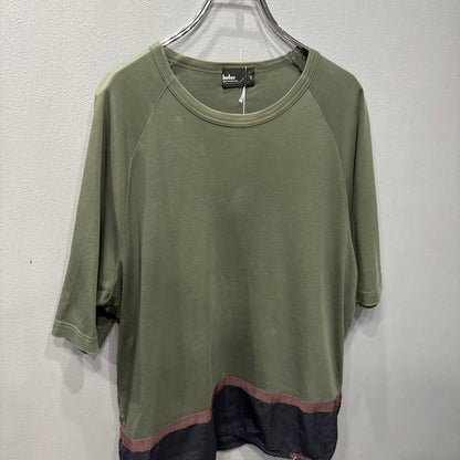 kolor Cotton Wool Switching Design Khaki Black Size 3