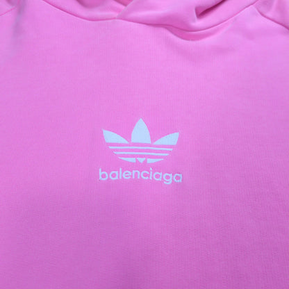 BALENCIAGA x adidas Logo Oversized Hoodie Pink Size 4