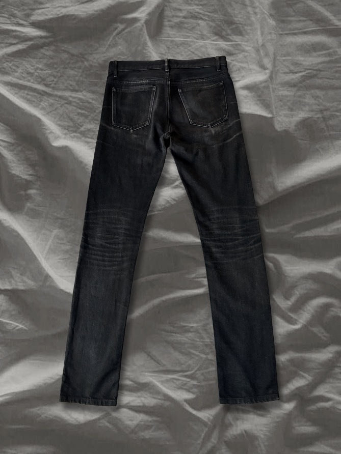 A.P.C. 10s Cotton Petit Standard Faded Black Jeans Size S