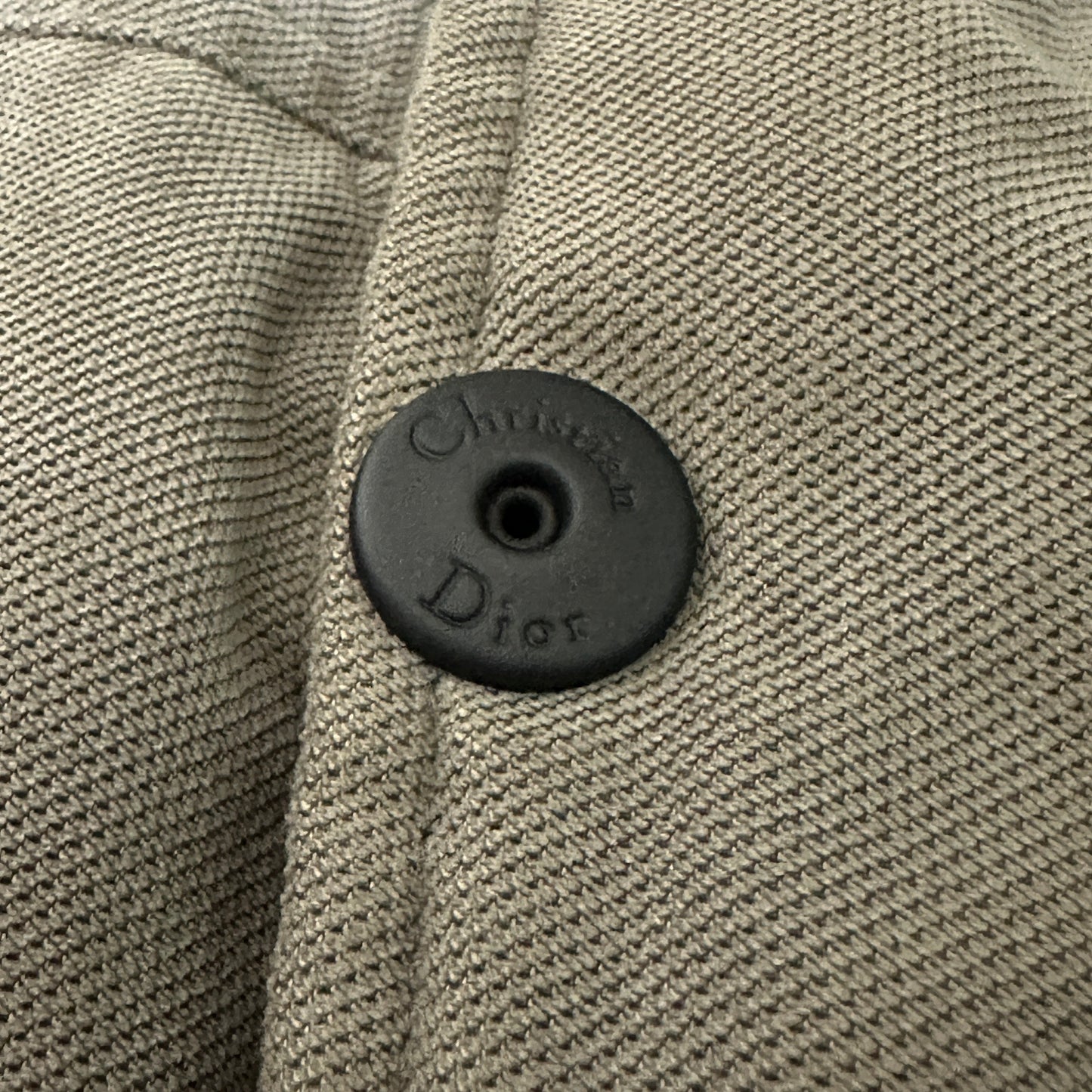 Christian Dior Khaki Military Quilted Hooded Coat