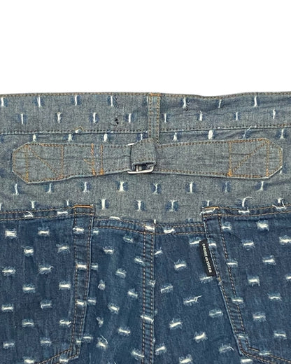 Zucca Patterned Jeans - Unique Waistband Detail