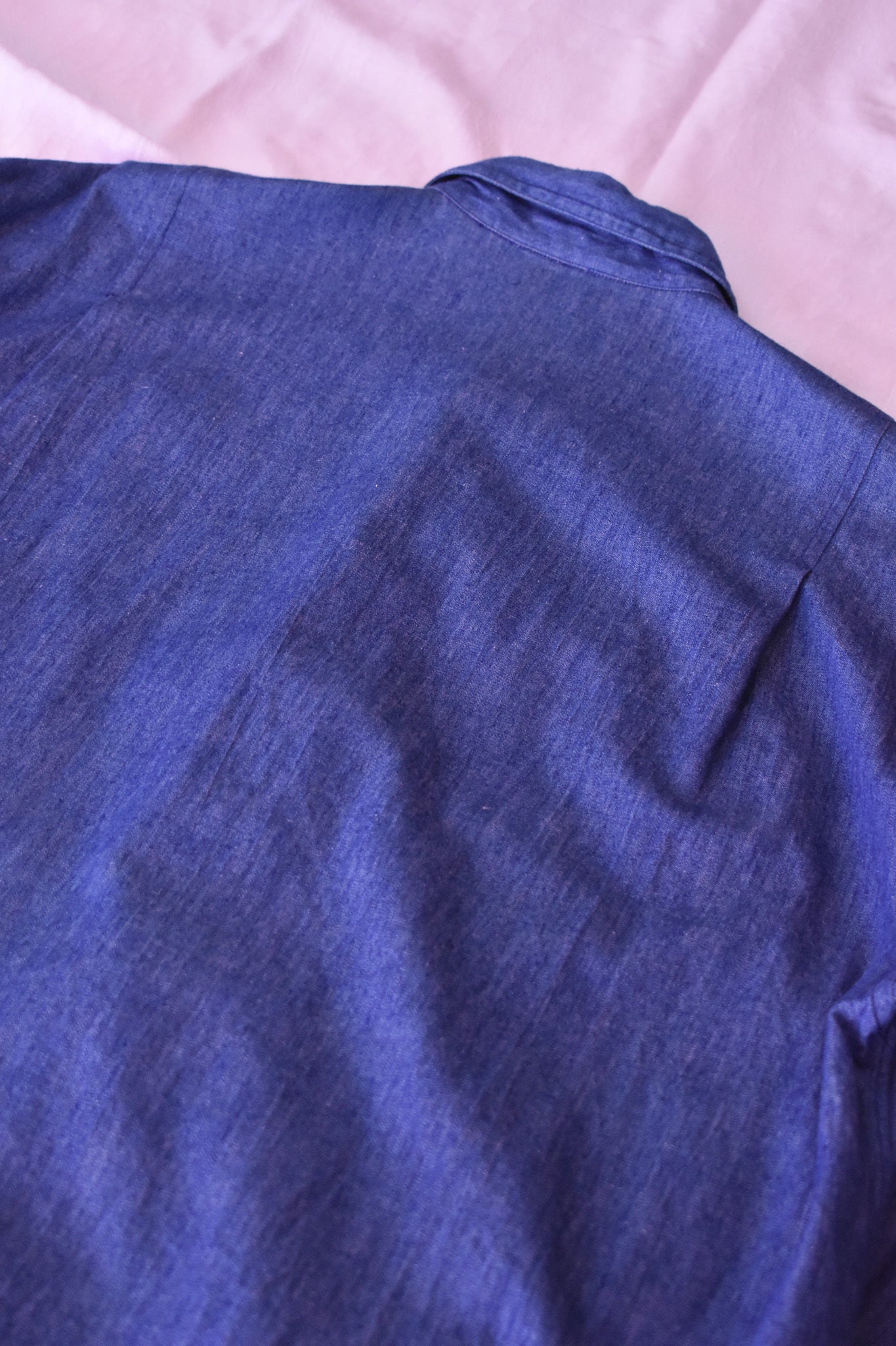Vintage Ficce uomo Gold Bullion Denim Shirt Size M