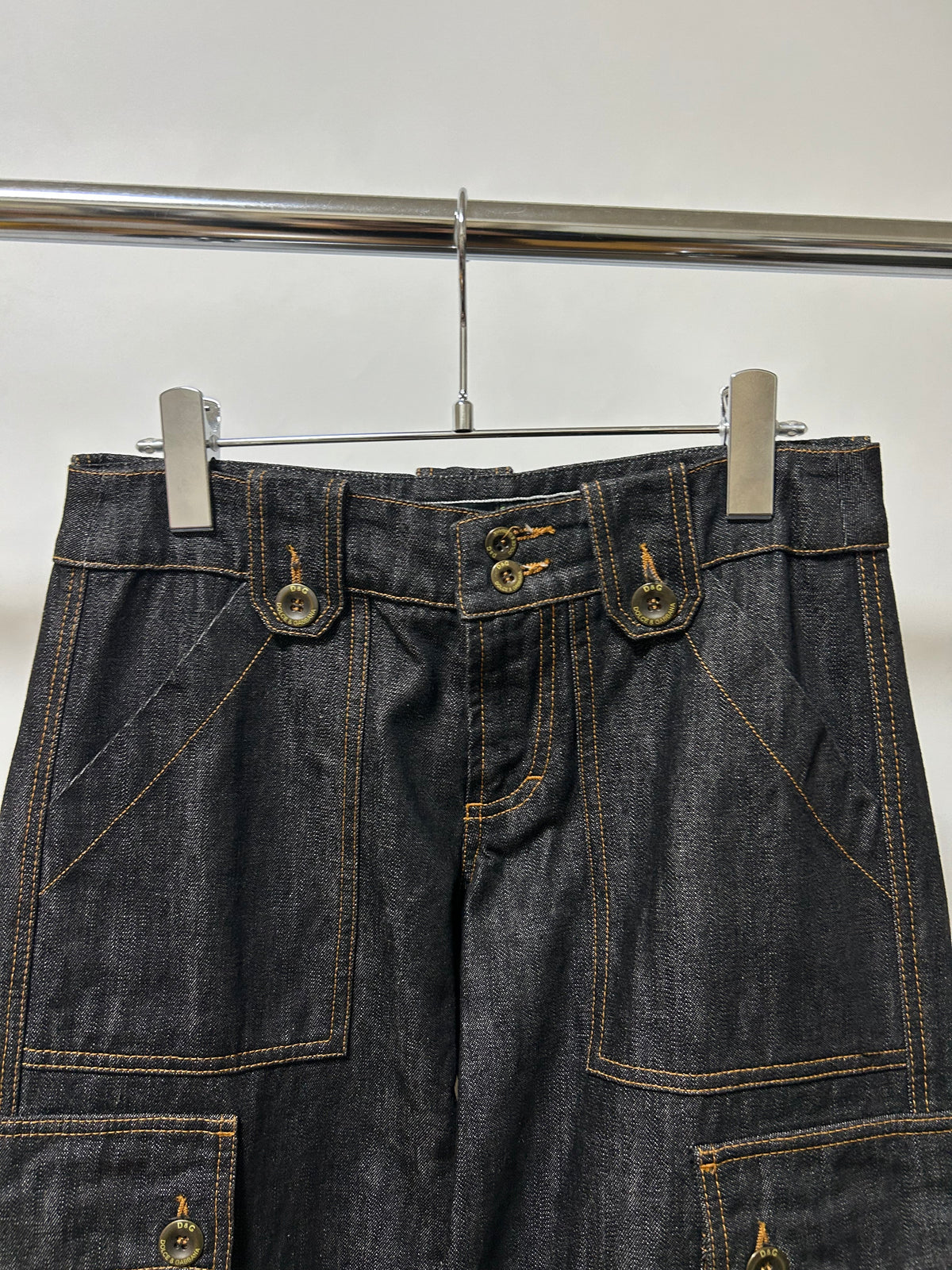 Dolce & Gabbana D&G 2000s Black Cotton Cargo Jeans
