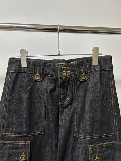Dolce & Gabbana D&G 2000s Black Cotton Cargo Jeans