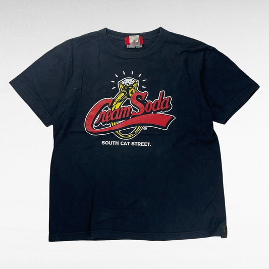 CREAM SODA Short Sleeve T-Shirt Black Size M