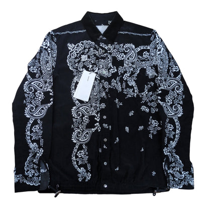 sacai 19AW Paisley Corduroy Shirt Black Size 2