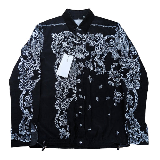 sacai 19AW Paisley Corduroy Shirt Black Size 2