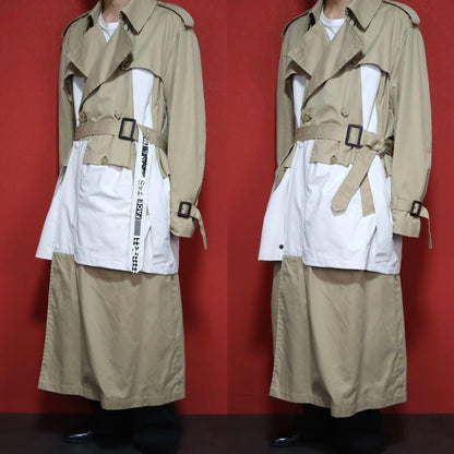FACETASM 17AW Reconstructed Layered Trench Coat Size 4
