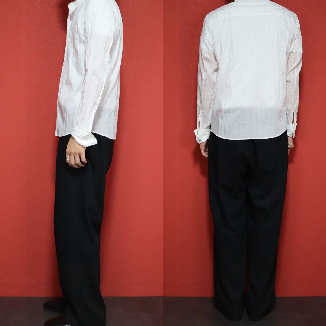 ISSEY MIYAKE FETE 08SS Pleated Flare Shirt White Size 2