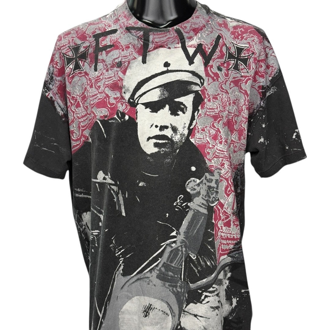 MOSQUITOHEAD 90s Marlon Brando Wild One Art T-Shirt Size XL