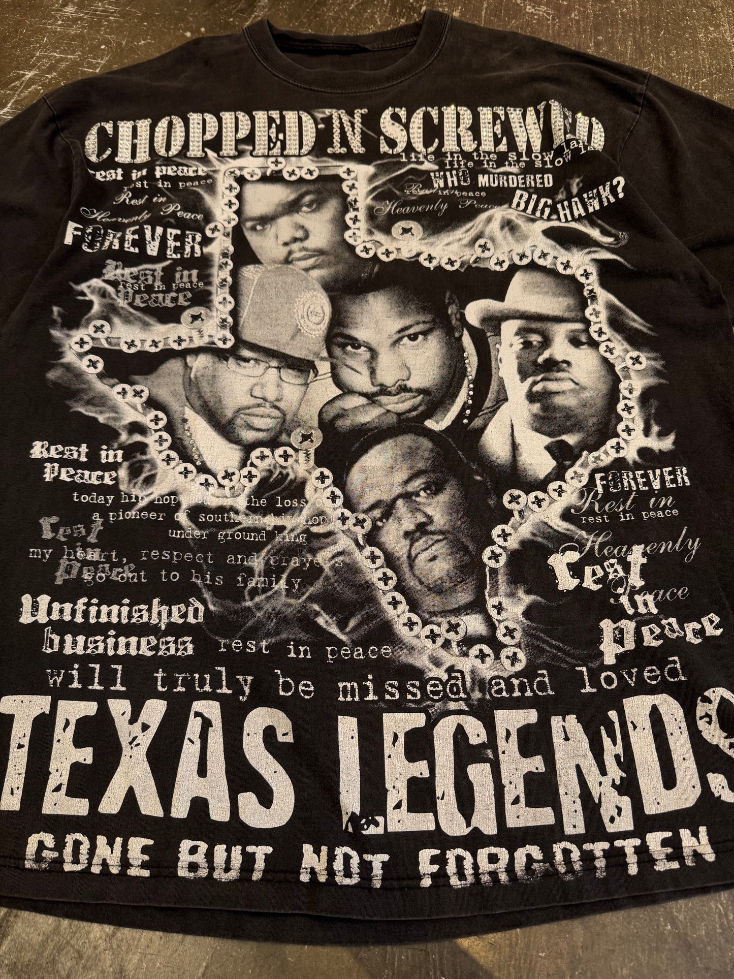 Vintage DJ Screw Black Cotton Tee Size XXL