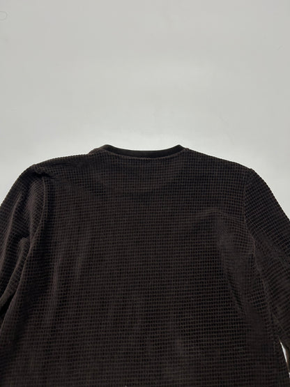 ARMANI JEANS 1990s Thermal Long Sleeve Top Dark Brown Size 42