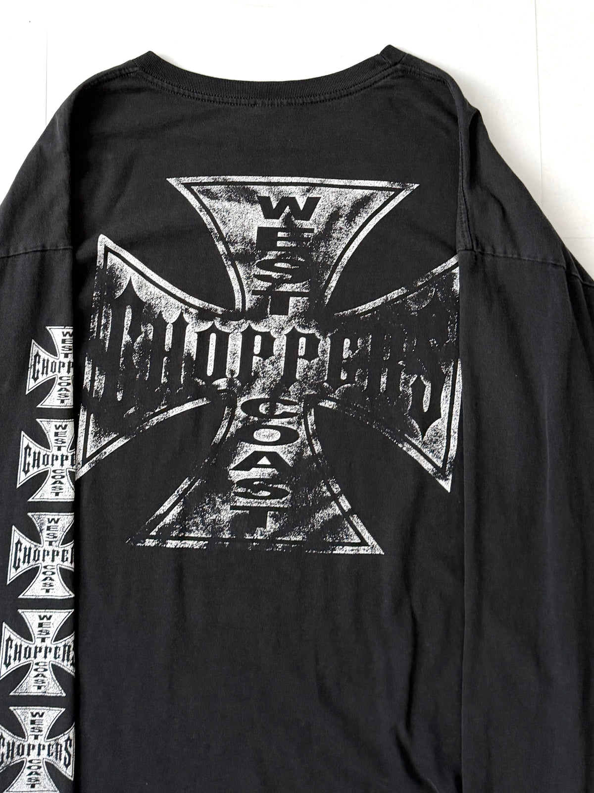 Vintage west coast choppers 90s Faded Cross Design Long Sleeve Tee