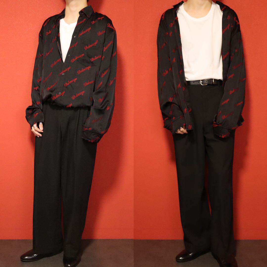 Balenciaga 21SS Oversize Viscose Logo Embroidered Size 32