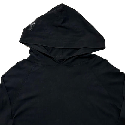 STUSSY 2000s Hooded Raglan Sleeve Hoodie Black Size M