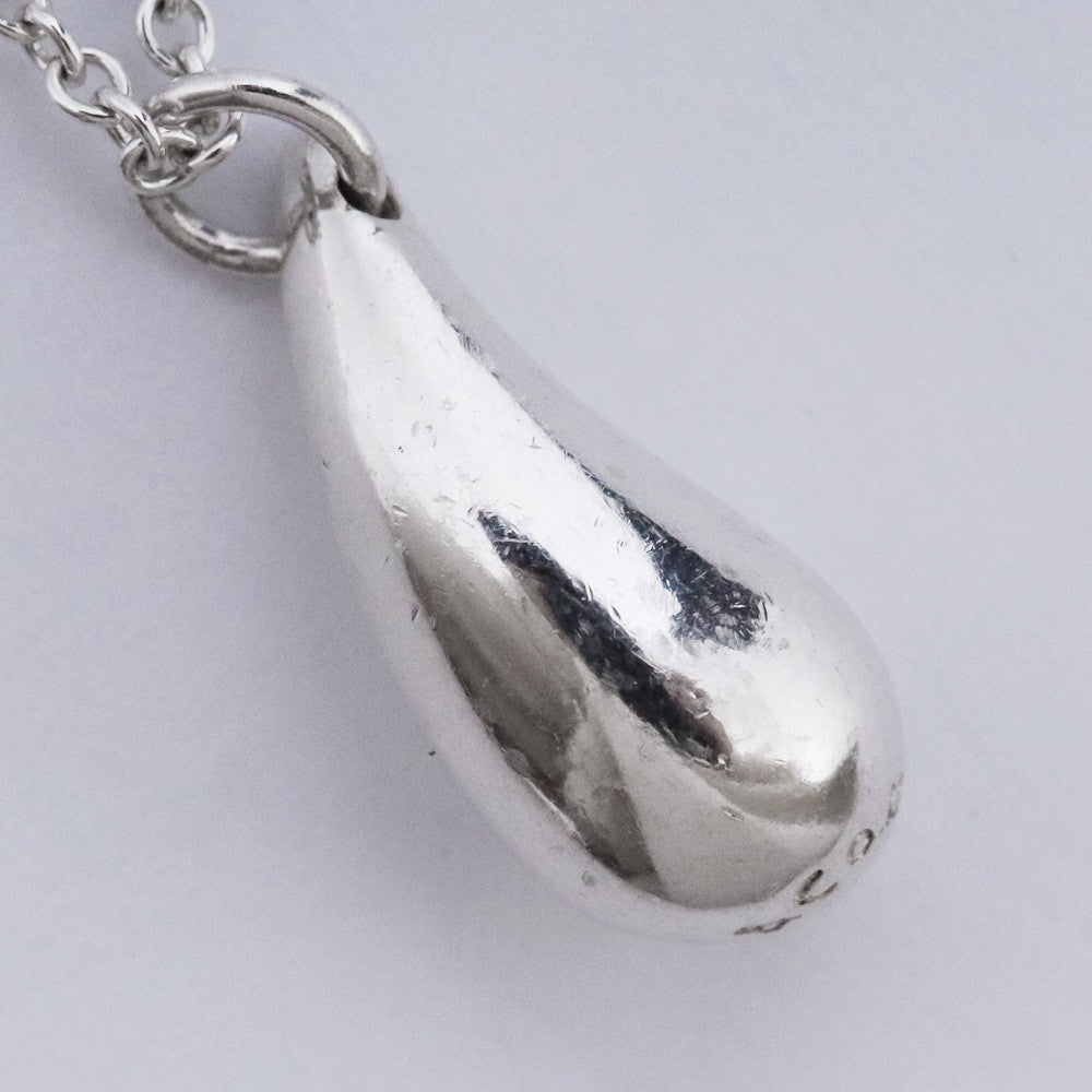 TIFFANY &CO Elsa Peretti Teardrop Necklace Silver Size F