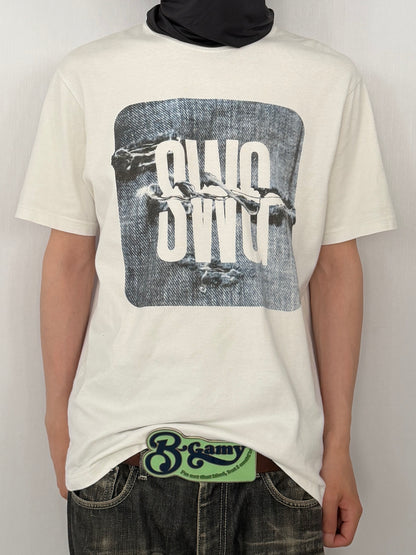 Swagger White Message T-Shirt Size M