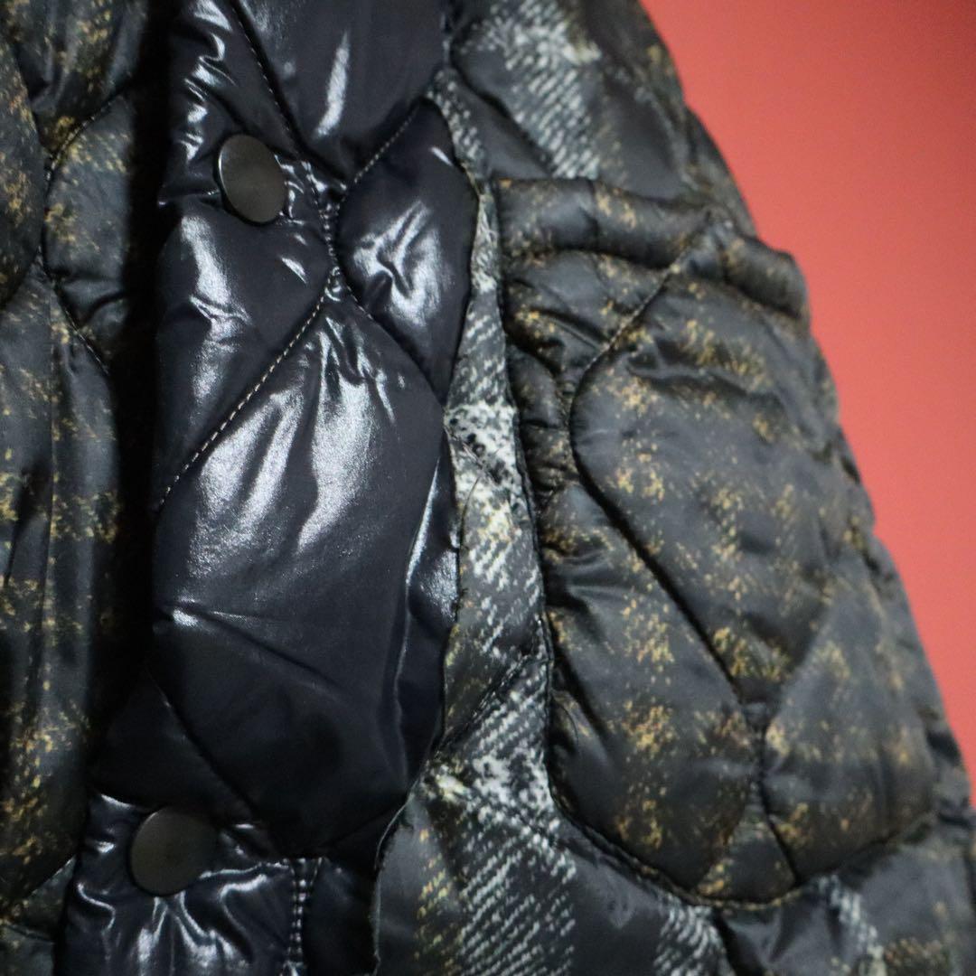 CMMN SWDN 19AW Brown Quilted Distressed Down Coat Size 46